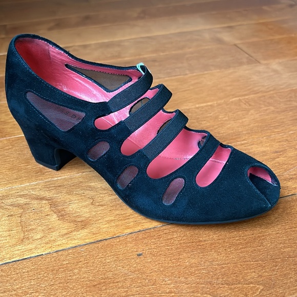 Pas De Rouge Made In Italy Women's Black Suede Shoes Size…37 - Picture 6 of 11
